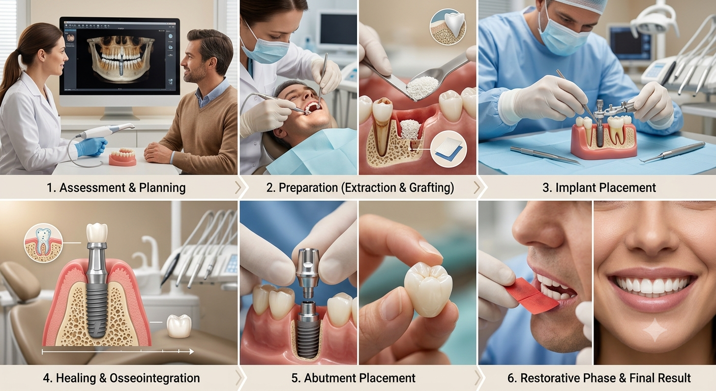 Các Bước Chi Tiết Trong Kế Hoạch Điều Trị Implant