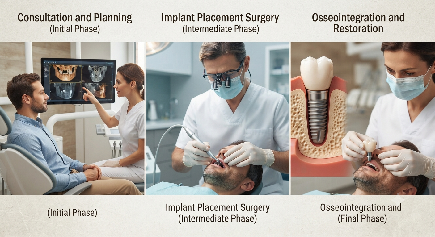 Thời Gian Dự Kiến Cho Từng Giai Đoạn Cấy Ghép Implant